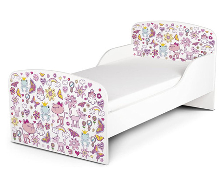 Detská posteľ s matracom Pink dreams 140x70 248004