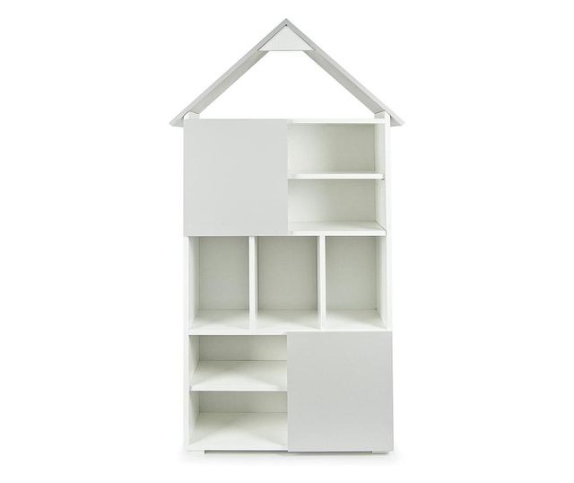 Шкаф за книги с 10 отделения Super cottage White&gray 319
