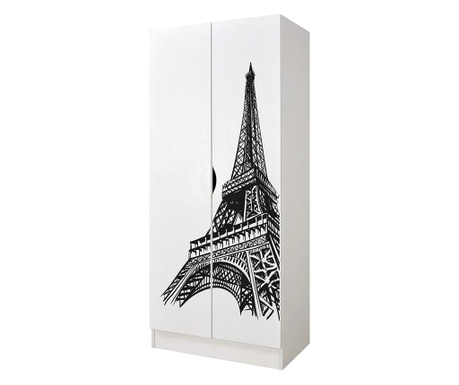 Dvojdverová šatníková skriňa ROMA Eiffel tower 237E