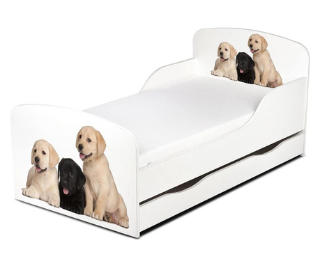Detská posteľ s matracom a zásuvkou Puppies 140x70 205S