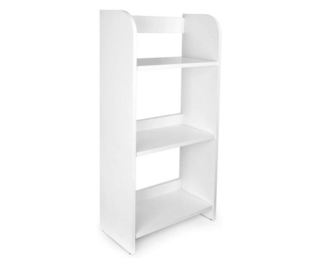 Шкаф за книги с 3 рафтa Plain White 037