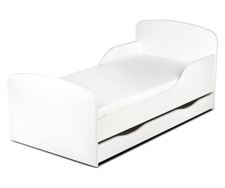 Dětská postel s matrací a šuplíkem White 140x70 170000S