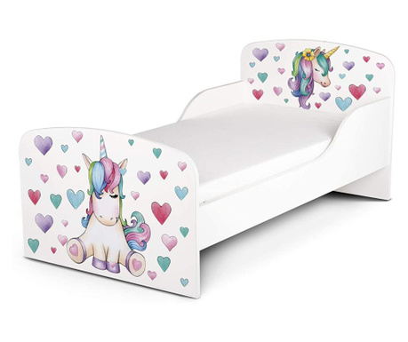 Легло за деца с матрак Unicorn 140x70