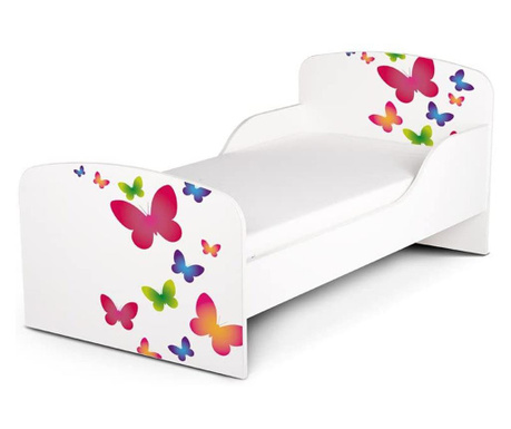 Dječji krevet s madracem Butterflies 140x70