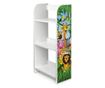 Regal za knjige s 3 police Jungle animals White 037B