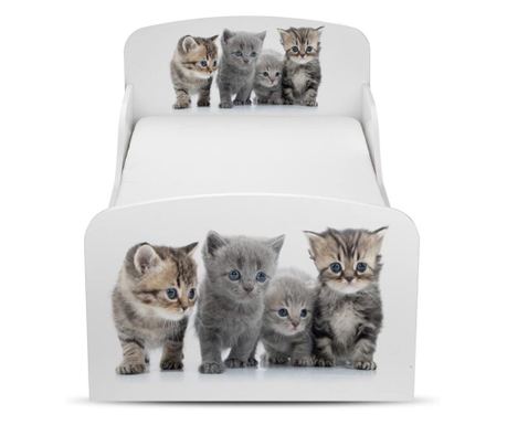 Otroška postelja z ležiščem Kittens 140x70 244187