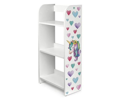 Biblioteca cu 3 rafturi Unicorn White - 37UC