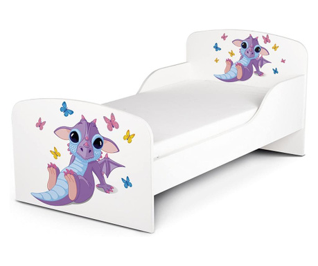 Dětská postel s matrací Little dragon 140x70 194