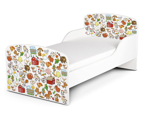 Detská posteľ s matracom Little farm 140x70 248002
