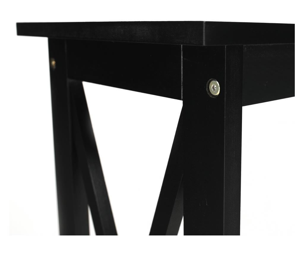 Аполос Черен MDF Конзолна маса 120x30x80 см - 6