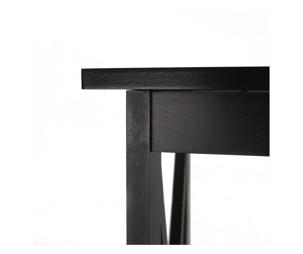 Аполос Черен MDF Конзолна маса 120x30x80 см - 7