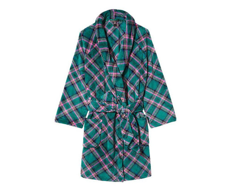 Halat, Victoria's Secret, Logo Short Cozy, Green Plaid, Marime M