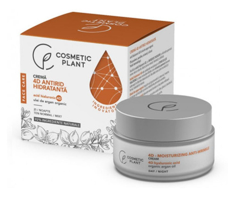 4D CremD antirid hidratantD, 50 ml, Face Care Cosmetic Plant (Concentratie: Crema, Gramaj: 50 ml)