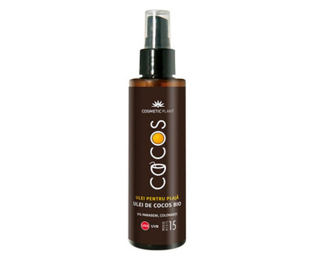 Emulsie pentru plaja SPF 15 cu ulei de cocos BIO Cosmetic Plant (Concentratie: Ulei, Gramaj: 150 ml)