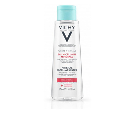 Apa micelara pentru piele sensibila Purete Thermale, Vichy (Gramaj: 200 ml, Concentratie: Solutie micelara)