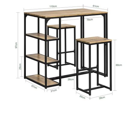 3-delni set jedilniškega pohištva