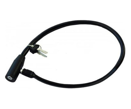 Ключалка за велосипед против кражба, стоманен кабел с PVC покритие, 2 ключа, 10x650 мм, Richmann