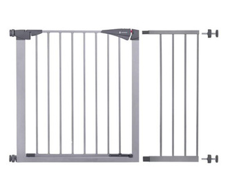 Порта, решетка, предпазна, защита от деца, автоматично затваряне, удължение 28 см, металик, сиво, 79/84х75 см, Springos