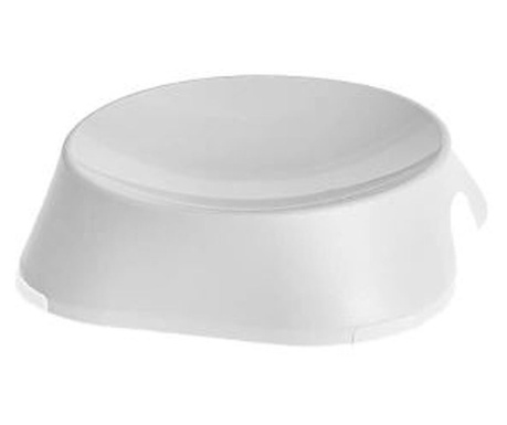 Пластмасова купа за хранене на домашни любимци, Бяла, 13X13X3.6 см, MCT-821PS