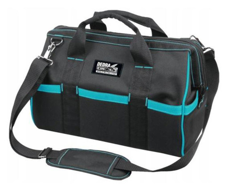 Чанта за инструменти, с дръжки и презрамка за носене, 21 джоба, 24 L, 41x21x28,5 см, SAS+ALL, Dedra