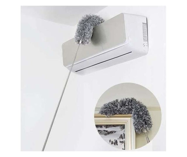 Perie/pamatuf pentru praf si paianjeni, telescopica, metalica, 2 capete, 84/250 cm, Isotrade