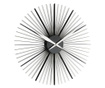 XXL аналогов стенен часовник, цветен, създаден от дизайнера, модел DAISY, черен/прозрачен, MCT 60.3023.01