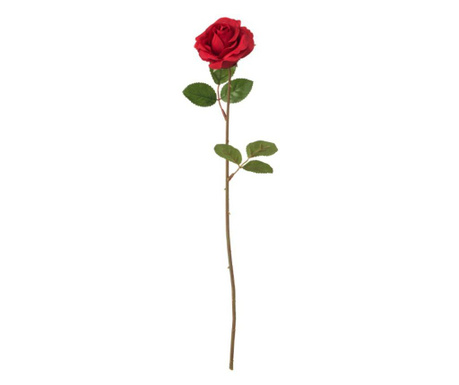 Floare artificiala ornamentala, fir lung de trandafir, aspect natural, 50 cm, rosu