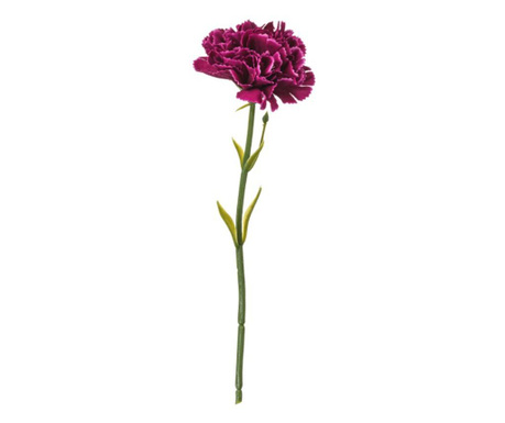 Floare artificiala ornamentala, fir de garoafa roz inchis, lungime 30 cm