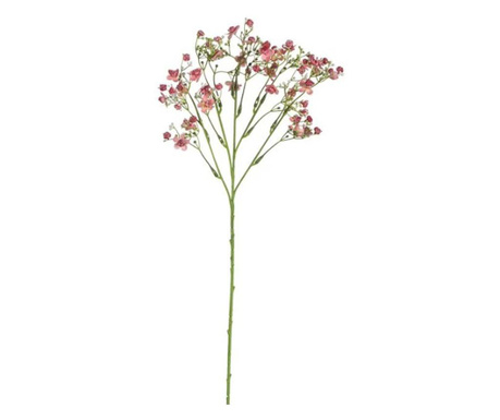 Planta artificiala decorativa, anthacia cu frunze verzi si flori rosii, lungime 55 cm