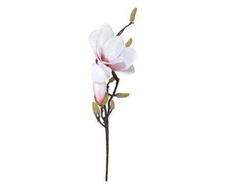 Floare artificiala decorativa, fir de orhidee alba, inaltime 50 cm
