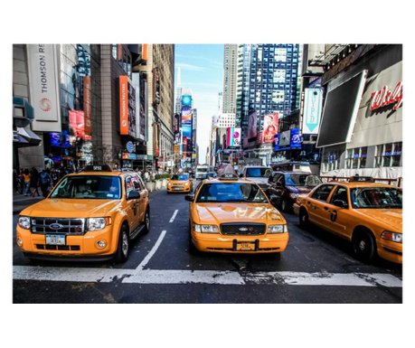 Media sárga taxik new yorkban vászon kép, 90x60 cm