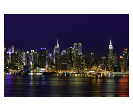 Media vászon kép, new york manhattan éjjel, 105x70 cm