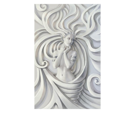 Media istennő vászon kép, 50x75 cm, márvány, női arc