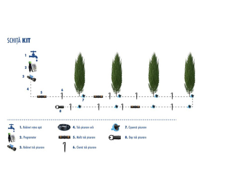 Kit picurare pentru plante ornamentale - cu programare