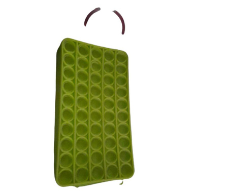 Jucarie geanta pop it - dreptunghi, 20x11 cm,verde