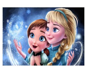 Елза и Анна самозалепващи се и миещи се тапети за стена, 220 х 135 см