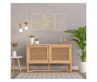 Panou decorativ de perete, Lovie Mandala, 128x60cm, natural