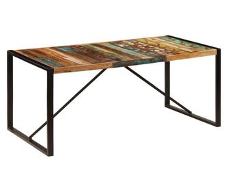 Konyhai asztal, 180 x 90 x 75 cm, jrahasznostott tmrfa