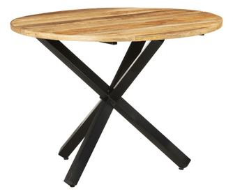 Kuhinjski stol, 100x100x75 cm, neobrađeno drvo manga, okrugli