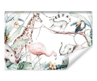 Tablou pentru Camera Copilului ANIMALE Acuarela Jungla  300x210cm