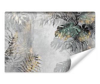 Fototapet pentru Living FRUNZE Tropicale Beton Retro  254x184cm