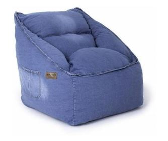 Fotoliu tip para, material textil, umplut cu perle polistiren, Albaatru, 65X65X70 cm, MCT-F02