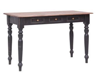 Бюро с 3 чекмеджета, 117 x 57 x 75 см, масивно дърво от махагон