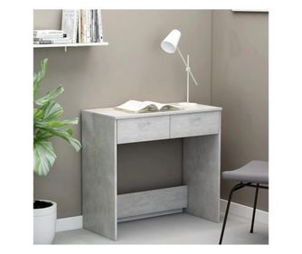 rasztal, betonhats szrke, 80 x 40 x 75 cm, laminlt forgcslap