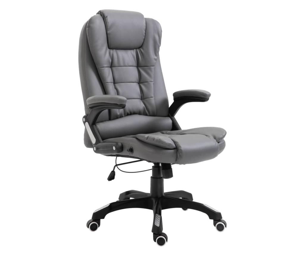 Scaun de birou, antracit, piele ecologică