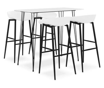 Set barskog namještaja, 5 dijelova, bijelo