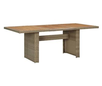 Vrtni stol, smeđi, 200 x 100 x 74 cm, poliratan