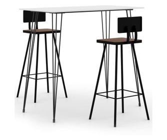 Set barskog namještaja, 3 dijela, bijelo