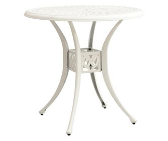 Masă de grădină, alb, 78x78x72 cm, aluminiu turnat