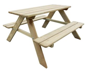 Masă de picnic pentru copii, 89 x 89,6 x 50,8 cm, lemn de pin